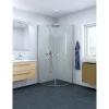 Scanbad FLEXI MAT ALU PROFIL, 1 STK. BRUSEDØR 84 CM KLART GLAS