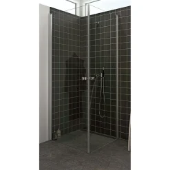Scanbad FLEXI MAT ALU PROFIL, 1 STK. BRUSEDØR KLAR GLAS 89 CM^ Brusevægge