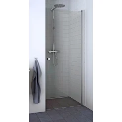 Scanbad FLEXI MAT ALU PROFIL, 1 STK. BRUSEDØR KLAR GLAS 69 CM New