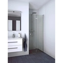 Scanbad FLEXI MAT ALU PROFIL, 1 STK. FOLDEDØR KLAR GLAS 69 CM Sale