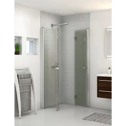 Scanbad FLEXI MAT ALU PROFIL, 1 STK. FOLDEDØR KLAR GLAS 79 CM^ Brusevægge