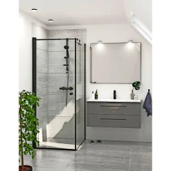 Scanbad FLEXI SORT PROFIL, 1 STK. BRUSEDØR KLAR GLAS 89 CM Best