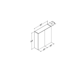Scanbad MULTO SPEJLSKAB UDEN LAMPER HVID 60 X 64 CM Online