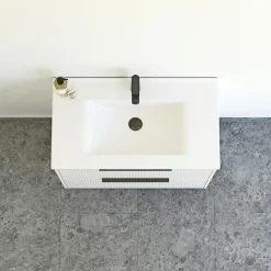 Scanbad NOW STRIBET BADMØBEL MAT SAND 2 SKUFFER 81 CM