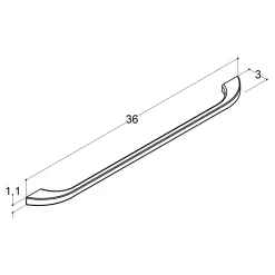 Scanbad PLAY GREB BLANK KROM 36 CM^ Badeværelsesmøbler