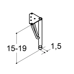 Scanbad PLAY STØTTEBEN KROM 1,5 CM^ Badeværelsesmøbler