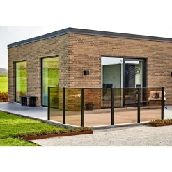 Skagen SYSTEMHEGN STOLPE SORT ALUMINIUM 5 X 125 X 5 CM^ Systemhegn