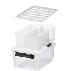 SmartStore CLASSIC 15 OPBEVARINGSKASSE M LÅG + INDSATS TRANSPARENT 14 L^ Boligindretning