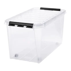 SmartStore CLASSIC 70 OPBEVARINGSKASSE M LÅG OG HJUL TRANSPARENT 70 L^ Boligindretning
