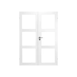Swedoor CLEVER-LINE PURITY GW3L DOBBELT GLASDØR INKL. KARMSÆT 128 MM 17X21