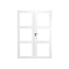 Swedoor CLEVER-LINE PURITY GW3L DOBBELT GLASDØR INKL. KARMSÆT 128 MM 15X21^ Indvendige Døre
