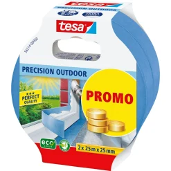 Tesa PRECISION 2-PAK AFDÆKNINGSTAPE 25 M X 25 MM BLÅ Hot