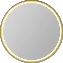 VASSO CAVO RUNDT SPEJL MED LED-LYS Ø80 CM BØRSTET MESSING Hot