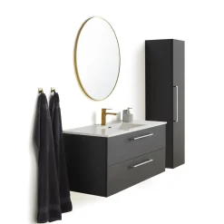 VASSO MILANO SOFTCLOSE BADMØBEL SORT 2 SKUFFER 120 CM Outlet