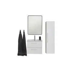 VASSO MILANO SOFTCLOSE BADMØBEL HVID 2 SKUFFER 60 CM Outlet