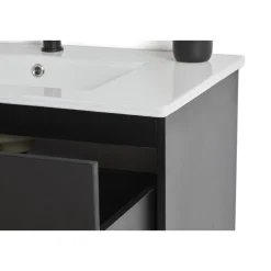VASSO MILANO SOFTCLOSE BADMØBEL SORT 2 SKUFFER 60 CM^ Badeværelsesmøbler