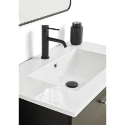 VASSO MILANO SOFTCLOSE BADMØBEL SORT 2 SKUFFER 80 CM^ Badeværelsesmøbler