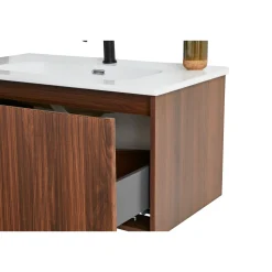 VASSO ROMA SOFTCLOSE BADMØBEL VALNØD 1 SKUFFE 80 CM^ Badeværelsesmøbler