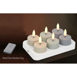 Veli Line 6 STK. FLERFARVET GENOPLADELIGE LED FYRFADSLYS Outlet