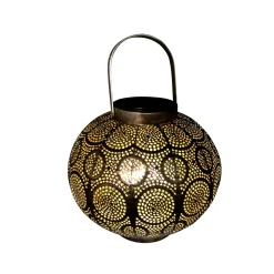 Veli Line MARRAKECH SOLCELLE LANTERNE KOBBERFARVET 23 CM^ Solcellelamper