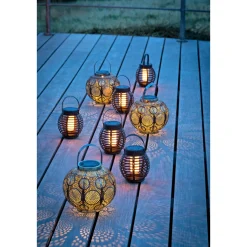 Veli Line MARRAKECH SOLCELLE LANTERNE KOBBERFARVET 23 CM^ Solcellelamper