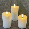 Veli Line 3-PAK HVIDE Ø7,5X10+12,5+15 CM GENOPLADELIGE LED BLOKLYS^ Boligindretning