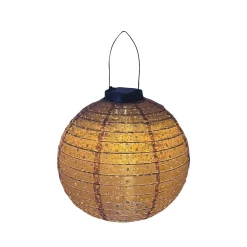 Veli Line RUND SOLCELLE LANTERNE GYLDENBRUN 25 CM^ Solcellelamper