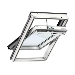 Velux INTEGRA ELEKTRISK VIPPEVINDUE HVIDMALET TRÆ 55 X 78 CM GGL CK02 206821^ Ovenlysvinduer