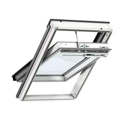 Velux INTEGRA SOLCELLE VIPPEVINDUE HVIDMALET TRÆ 55 X 78 CM GGL CK02 206830^ Ovenlysvinduer